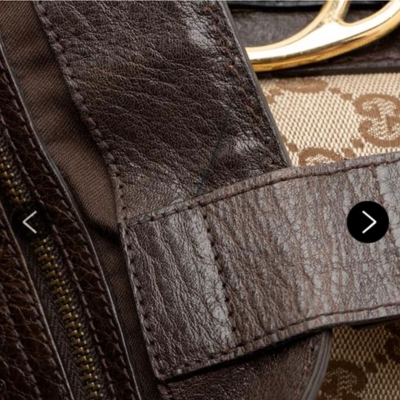 Gucci interlocking tote bag duffle medium large brown travel canvas d - Picture 13 of 14